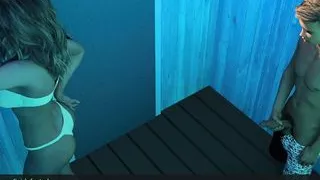 3d Game - A Wife And StepMother - Hot Scene #4 - Mowing the Lawn AWAM