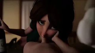 Aunt Cass Blowjob After A Party