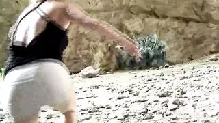 granny secretly fucks her boyfriend in a cave