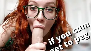 femdom BJ: if you cum I get to peg you - full video on Veggiebabyy Manyvids