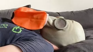 Bhdl - N.v.a. Gasmask No.1 - Breathplay Training - 2 Liter Breathbag Unable To Fully Breath In And Exhale