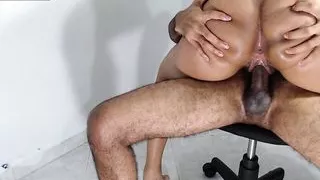 Stepmom rides my cock when she sees me jerking off