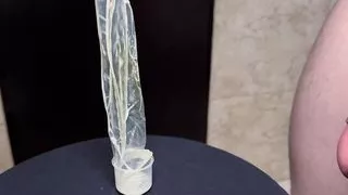 Filling Condom With Big Load And Precum