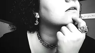 Estephania The Nyx, a supernatural creature Goddess with natural panther teeth (vampire like)