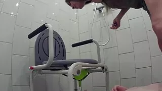 Using a slave as a spittoon for brushing teeth