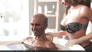 AWAM - Hot Scenes - Wife Washing old Gents #17b